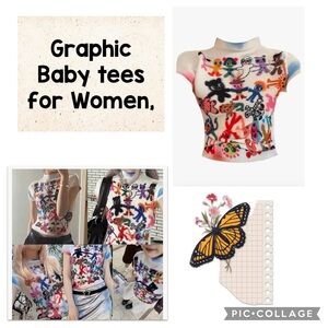 Graphic Baby tees for Women
